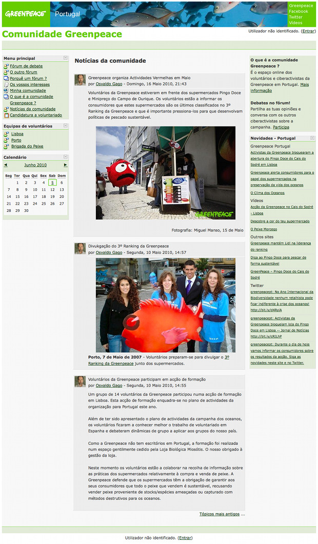 [ Greenpeace Portugal volunteers website ]